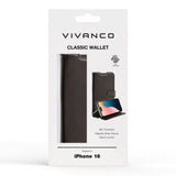 iPhone 16 Vivanco Classic Wallet Wallet Case - Black