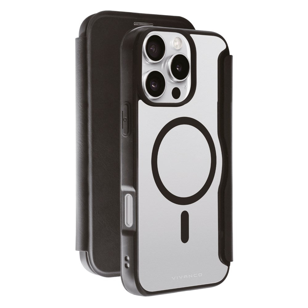 iPhone 16 Pro Max Vivanco Classic Wallet Wallet Case - MagSafe Compatible - Black