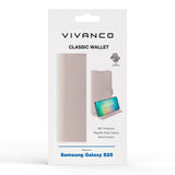 Samsung Galaxy S25 Vivanco Classic Wallet Case - Greige