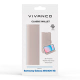 Samsung Galaxy A56 (5G) / A36 (5G) - Vivanco Classic Wallet Flip Case with Purse - Taupe