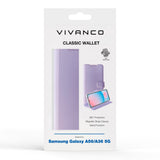 Samsung Galaxy A56 (5G) / A36 (5G) - Vivanco Classic Wallet Flip Case with Purse - Purple