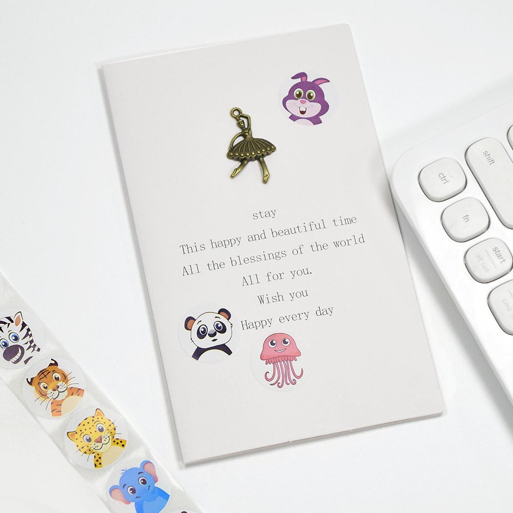 Roll of 500 x Stickers of Cartoon Animals - Farm Animals