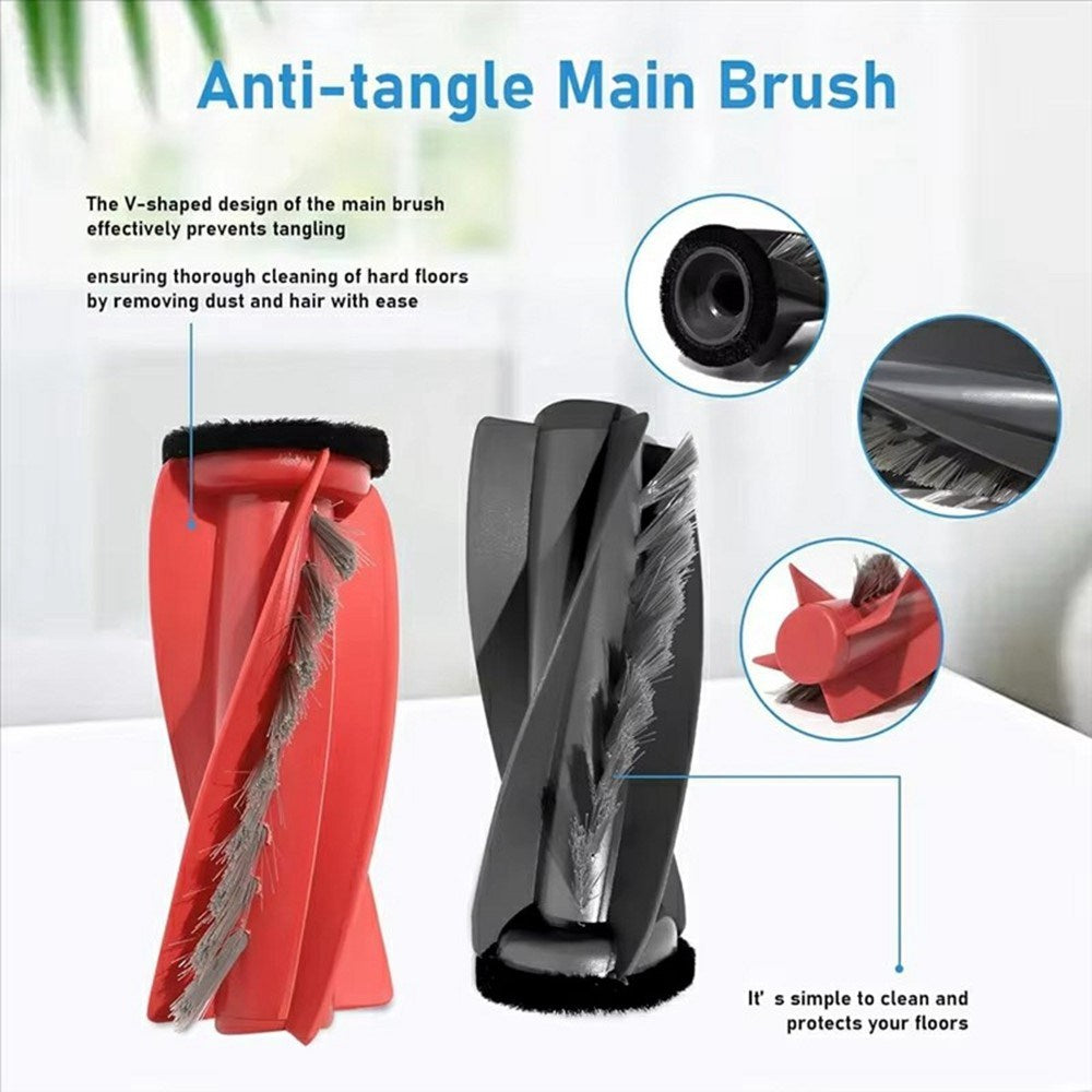 Vacuum Brush for Roborock G20S Ultra / G30 / Saros 10 / Saros 10R Robot Vacuum (Main Brush) – Red + Black