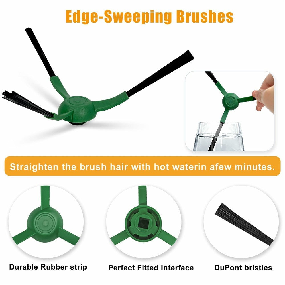 Vacuum Brush for iRobot Roomba Combo 105 Robot Vacuum – Green + Black