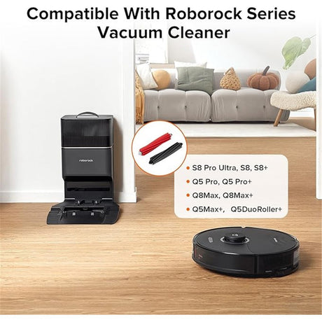 Vacuum Brush for Roborock S8, S8+, S8 Pro Ultra, Q5 Pro, Q5 Pro+, Q8 Max & Q8 Max+ Robot Vacuum Cleaner – Gray + Red