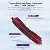 Vacuum Brush for Roborock Q10 VF / Q10 VF+ / Q10 PF Robot Vacuum Cleaner - Red + Black