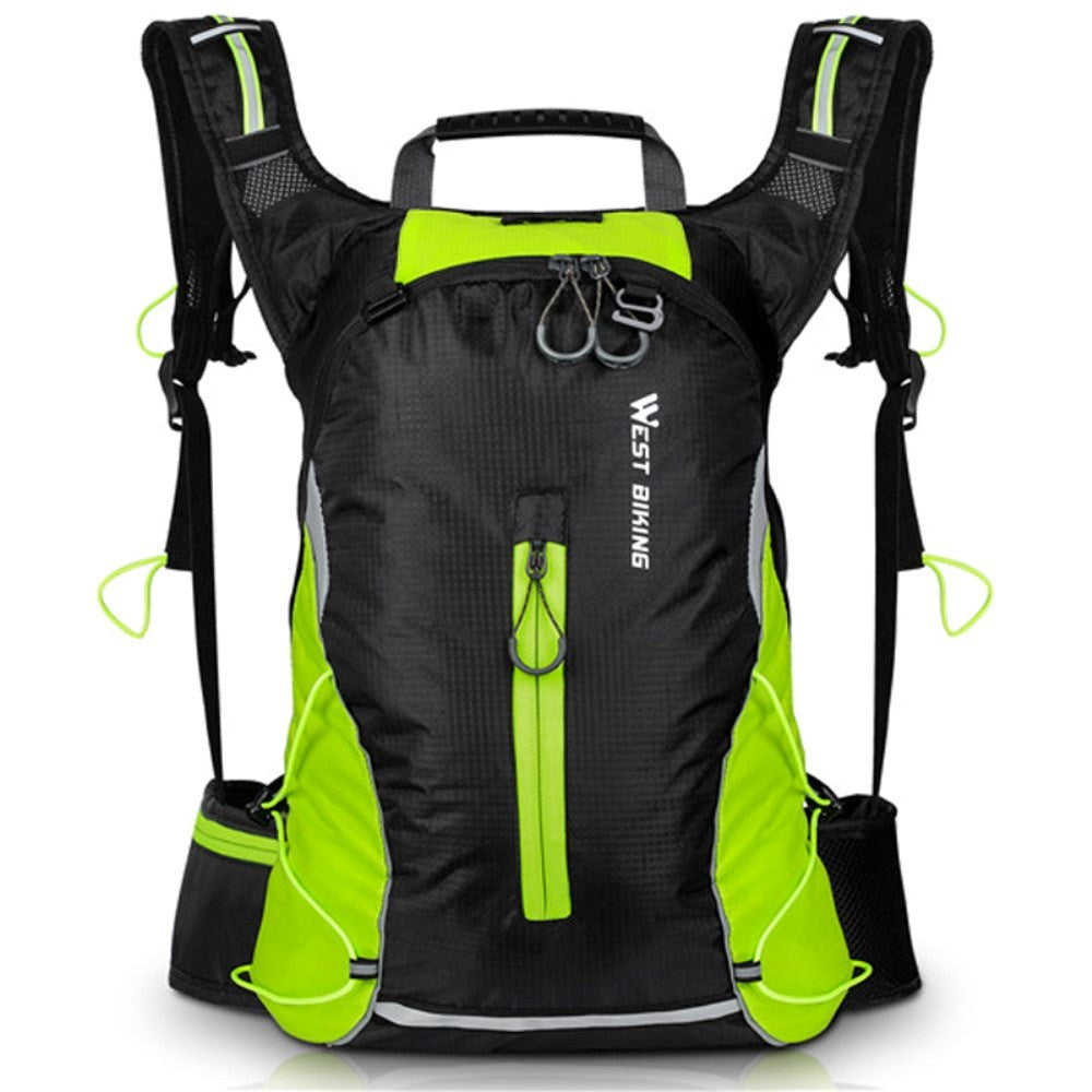 West Biking Sport Backpack (16L) - Black / Green