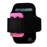 GEAR Universal Running Armband with Adjustable Velcro Strap & Reflective Edge (Max. Phone: 55 x 120mm) - Pink