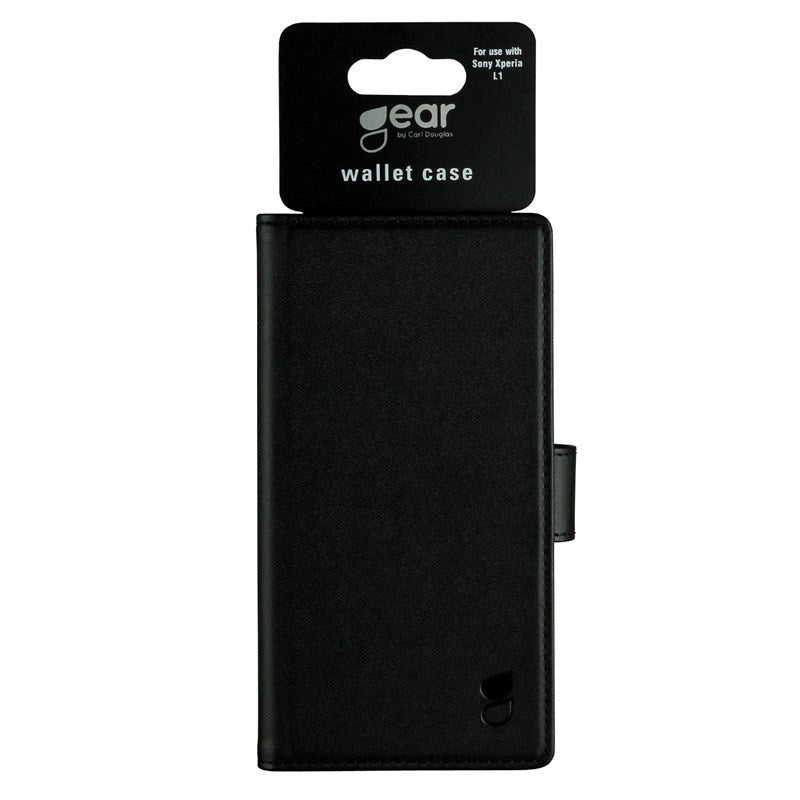 Sony Xperia L1 GEAR Leather Wallet Case Black