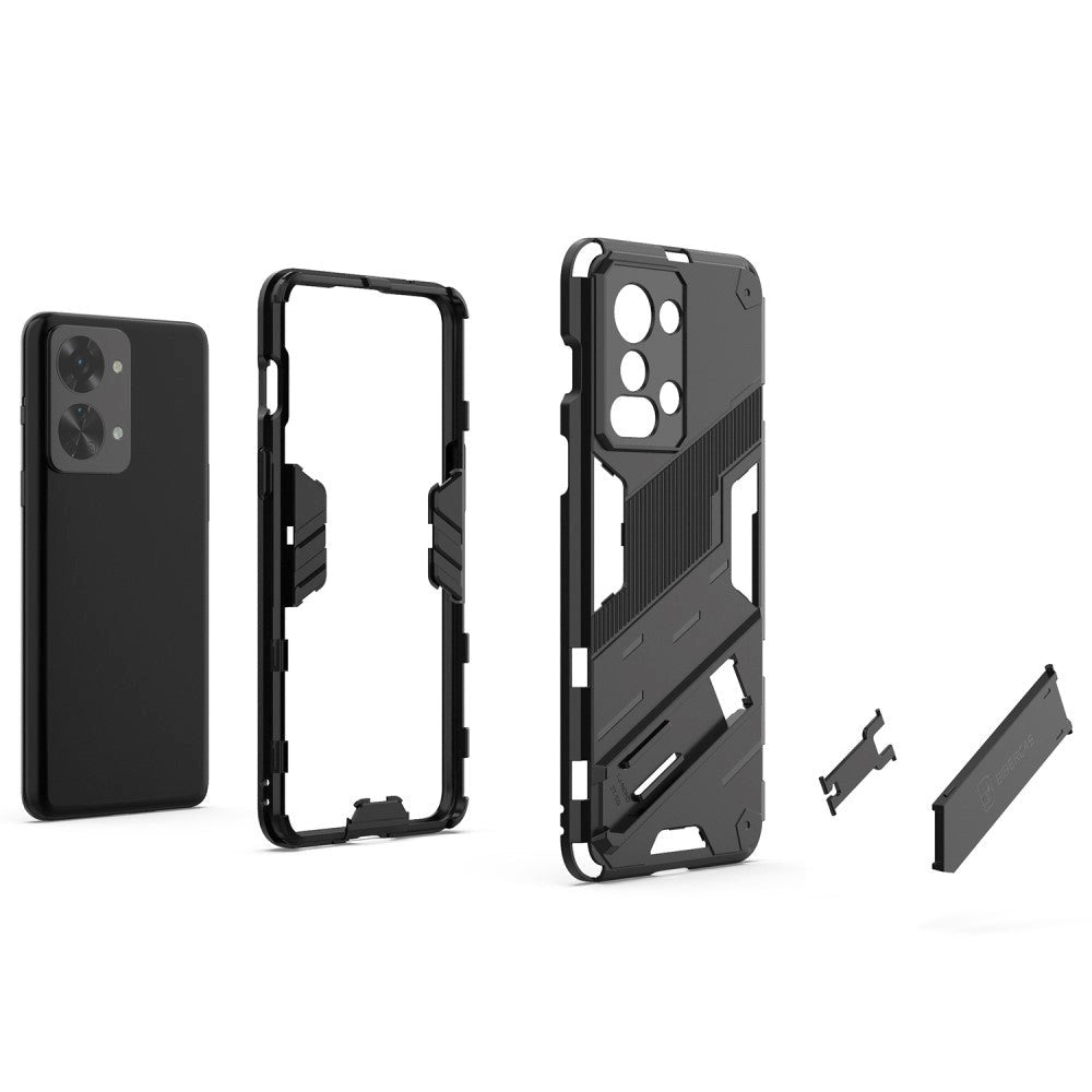 OnePlus Nord 2T (5G) Hybrid Tough Case with Kickstand - Black