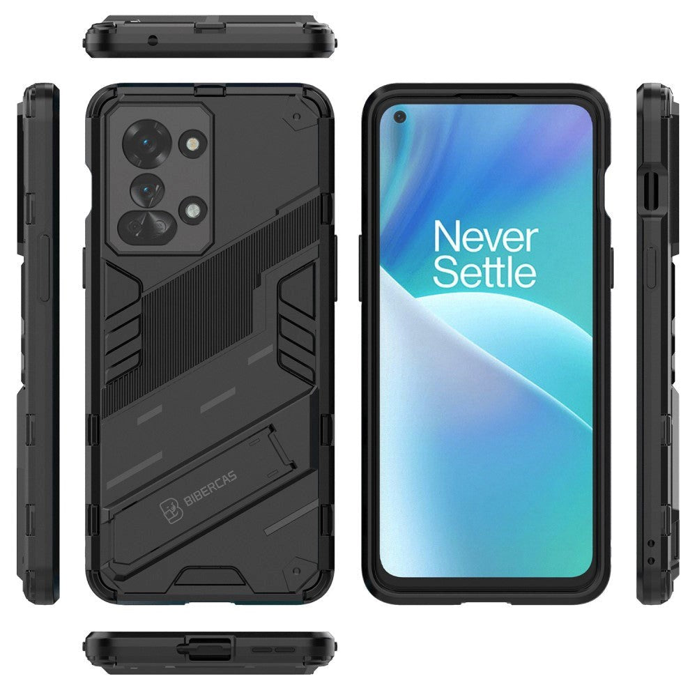 OnePlus Nord 2T (5G) Hybrid Tough Case with Kickstand - Black