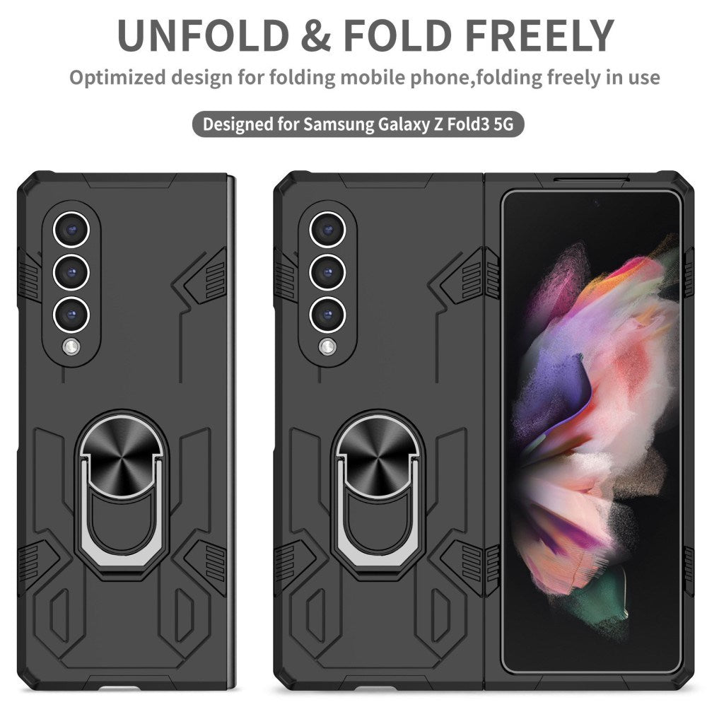 EIDERWOOD Samsung Galaxy Z Fold4 (5G) Tough Case with Kickstand - Black