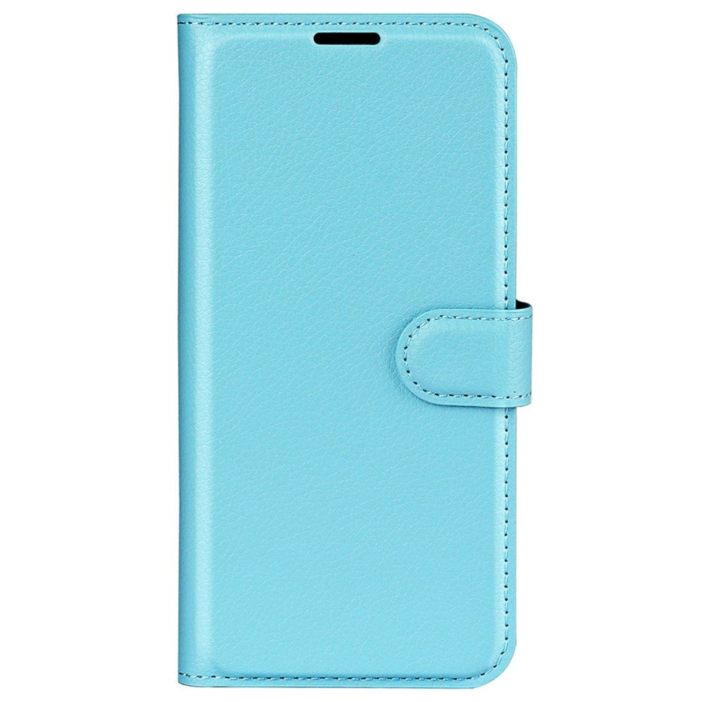 Motorola Moto G42 Litchi Leather Case w. Wallet - Blue