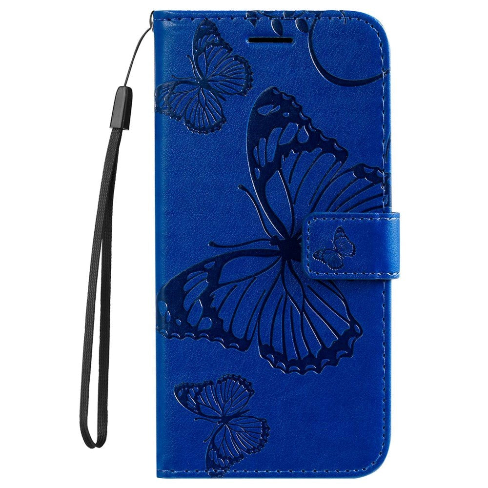 OnePlus Nord CE 2 Lite (5G) Leather Wallet Case & Strap Butterfly - Blue