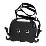 EIDERWOOD iPad Air 11" (2024) / Pro 11" (2018-2024) Kids Case w. Shoulder Strap & Hand Holder - Octopus - Black