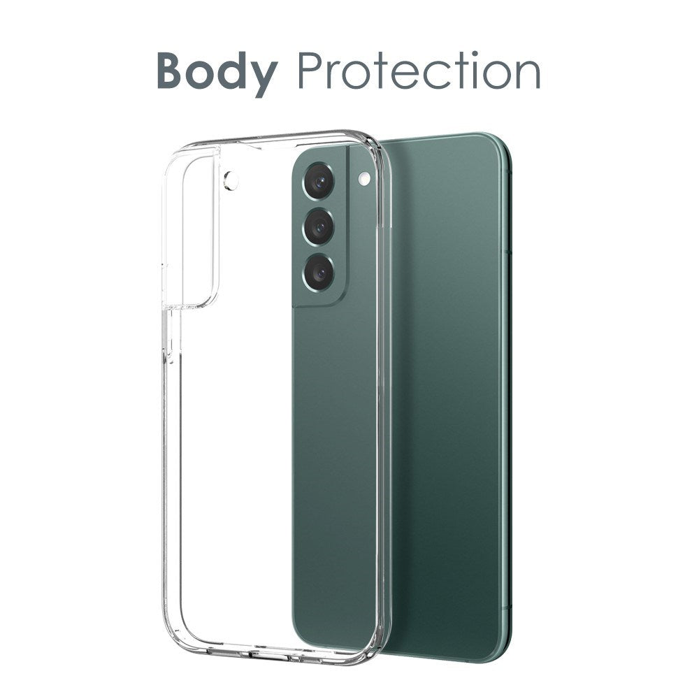 NORTHJO Samsung Galaxy S22 | 3-in-1 360° Protection Set with Case | Screen Protector | Camera Lens Protector - Transparent