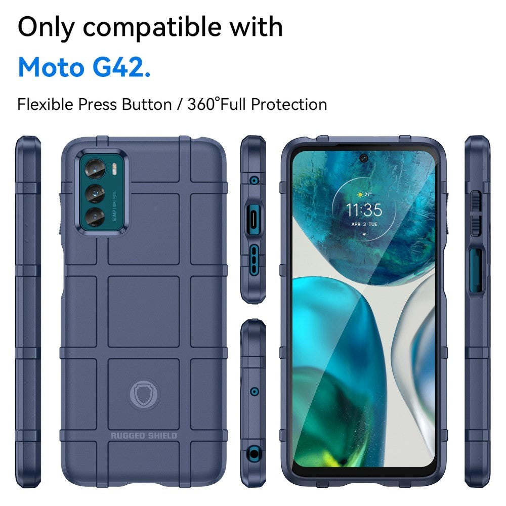 Motorola Moto G42 Rugged Shield Series Series Tough Case - Blå