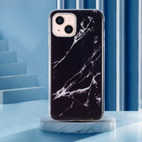 EIDERWOOD iPhone 13 Mini Flexible Back Case Marble Pattern - Black