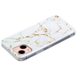 EIDERWOOD iPhone 13 Mini Flexible Back Case Marble Pattern - White