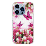 iPhone 14 Pro Flexible Plastic Case - Dancing Butterflies