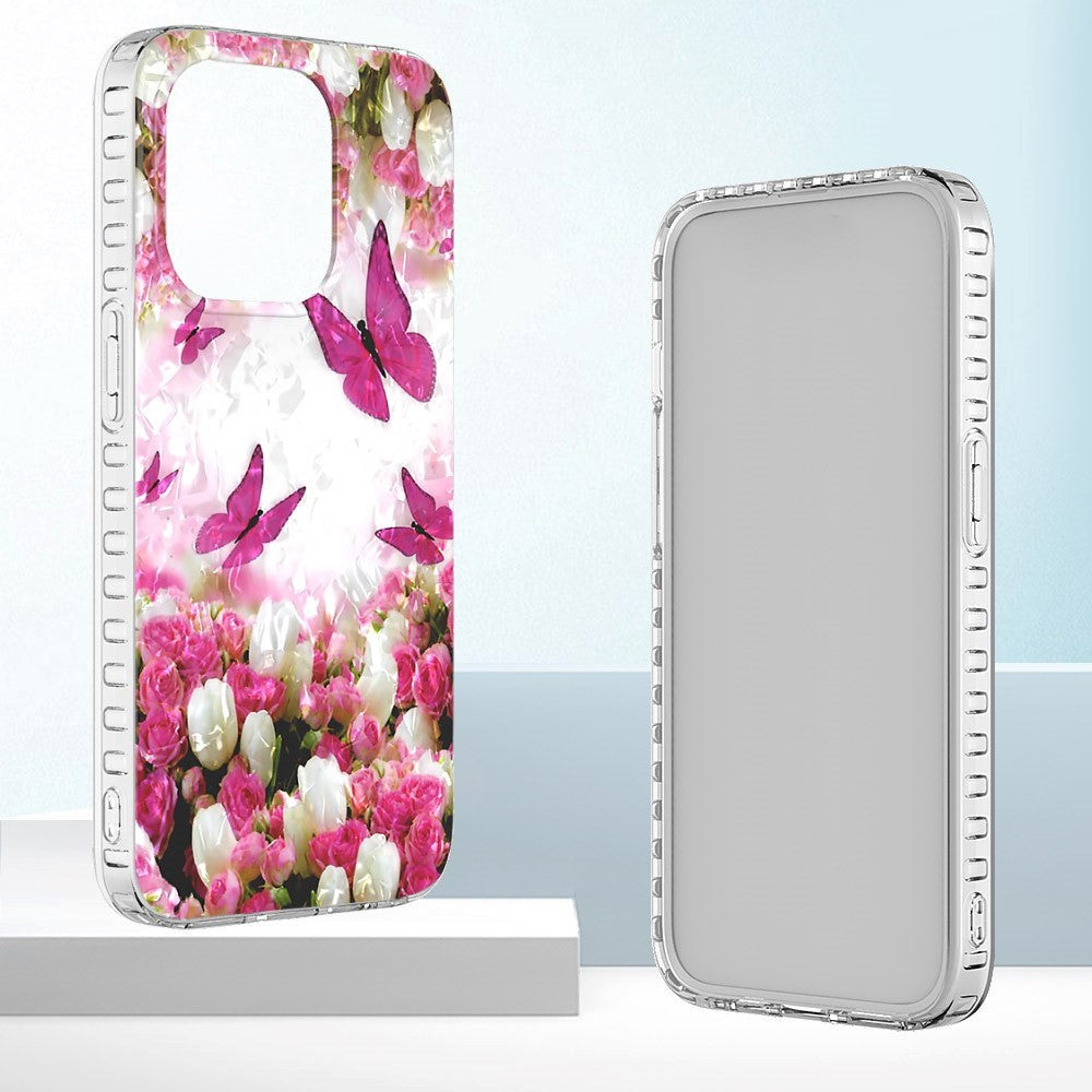 iPhone 14 Pro Flexible Plastic Case - Dancing Butterflies