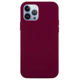 iPhone 14 Pro Max Silicone Case - Wine Red