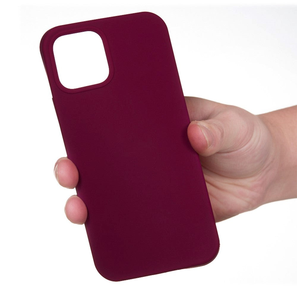 iPhone 14 Pro Max Silicone Case - Wine Red