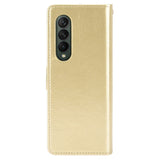 Samsung Galaxy Z Fold4 5G Soft Leather Wallet Case - Gold