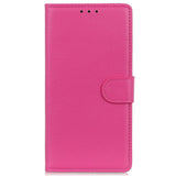 Samsung Galaxy M13 Litchi Leather Wallet Case - Pink