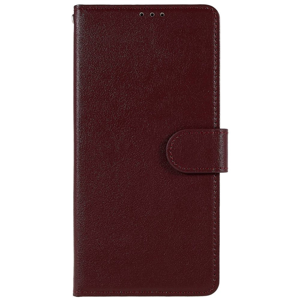 Oppo A76 / Realme 9i Leather Flip Case w. Wallet & Stand Function - Wine Red