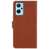 Oppo A76 / Realme 9i Leather Flip Case w. Wallet & Stand Function - Brown