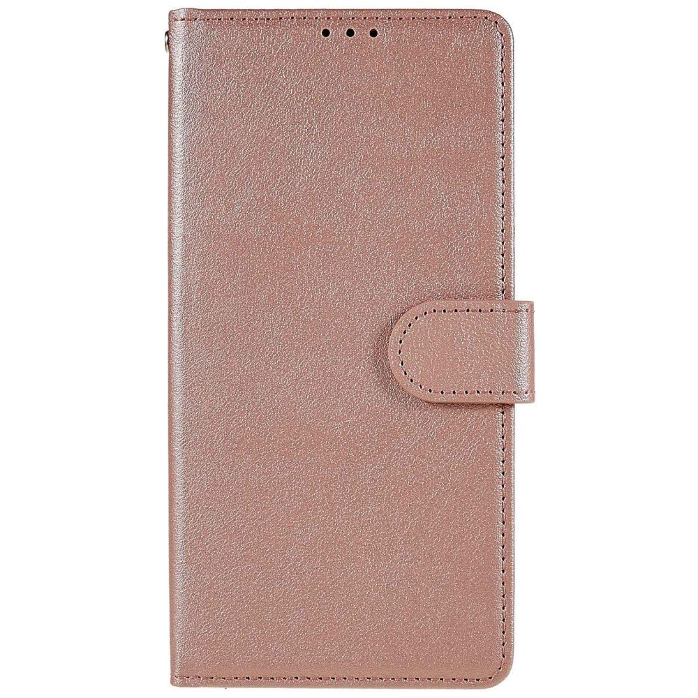 Oppo A76 / Realme 9i Leather Flip Case w. Wallet & Stand Function - Rose Gold