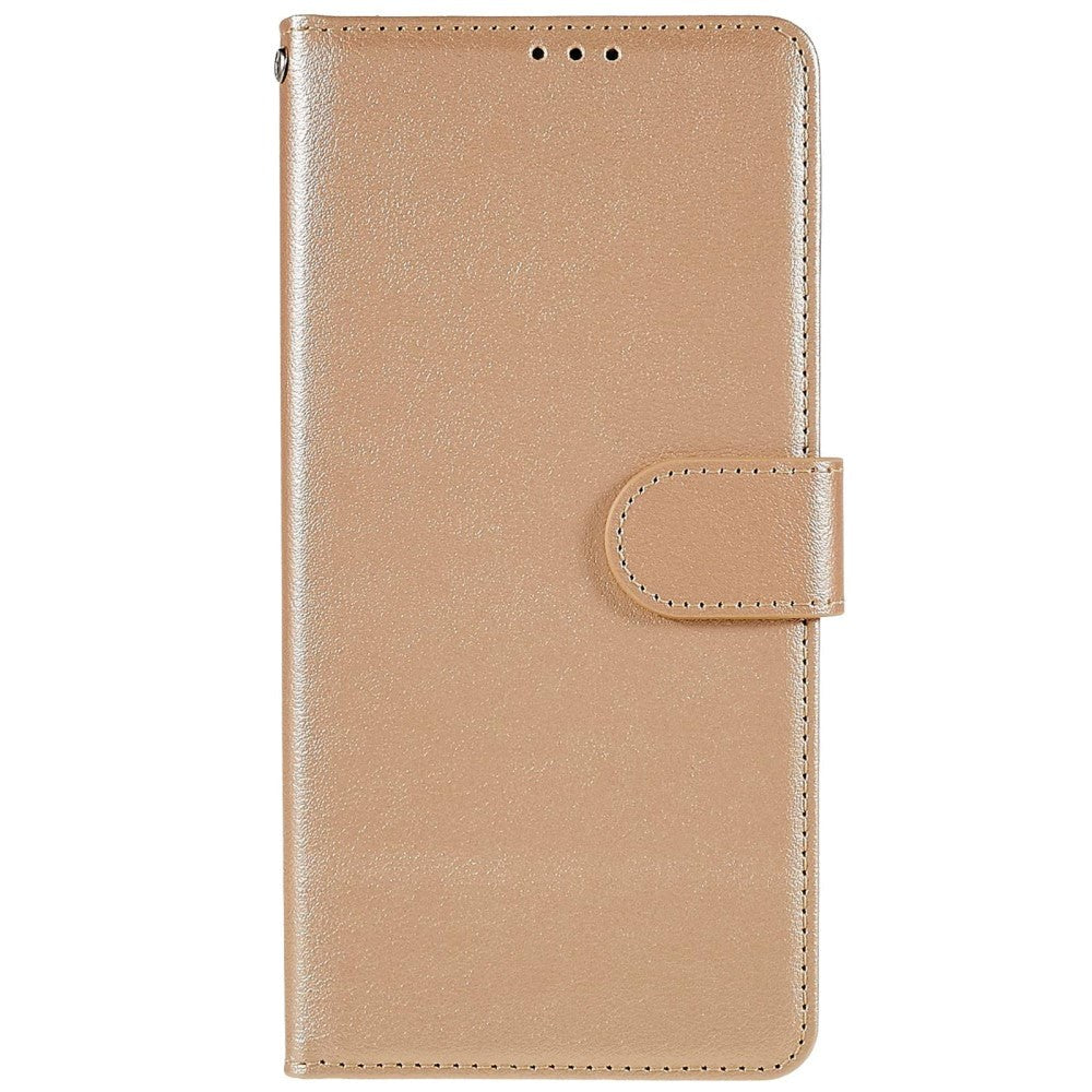 Oppo A76 / Realme 9i Leather Flip Case w. Wallet & Stand Function - Gold