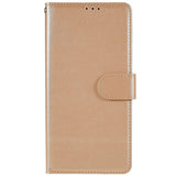 Oppo A76 / Realme 9i Leather Flip Case w. Wallet & Stand Function - Gold