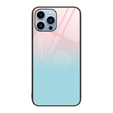 iPhone 14 Pro Back Case w. Glass Back - Blue / Pink Fade