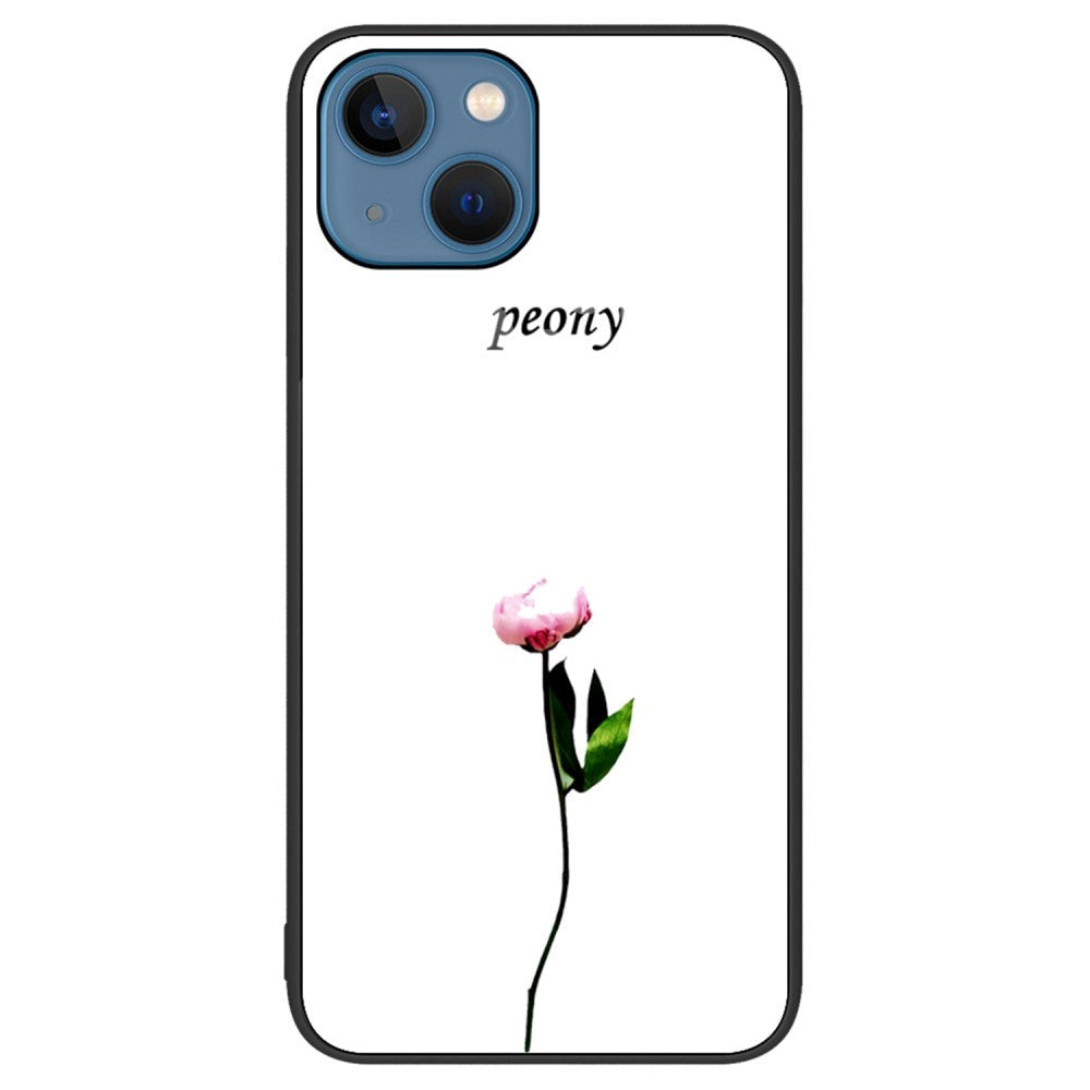 iPhone 14 Plus Case with Tempered Glass - Peony