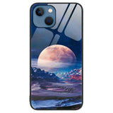 iPhone 14 Case with Tempered Glass Backside - Planet