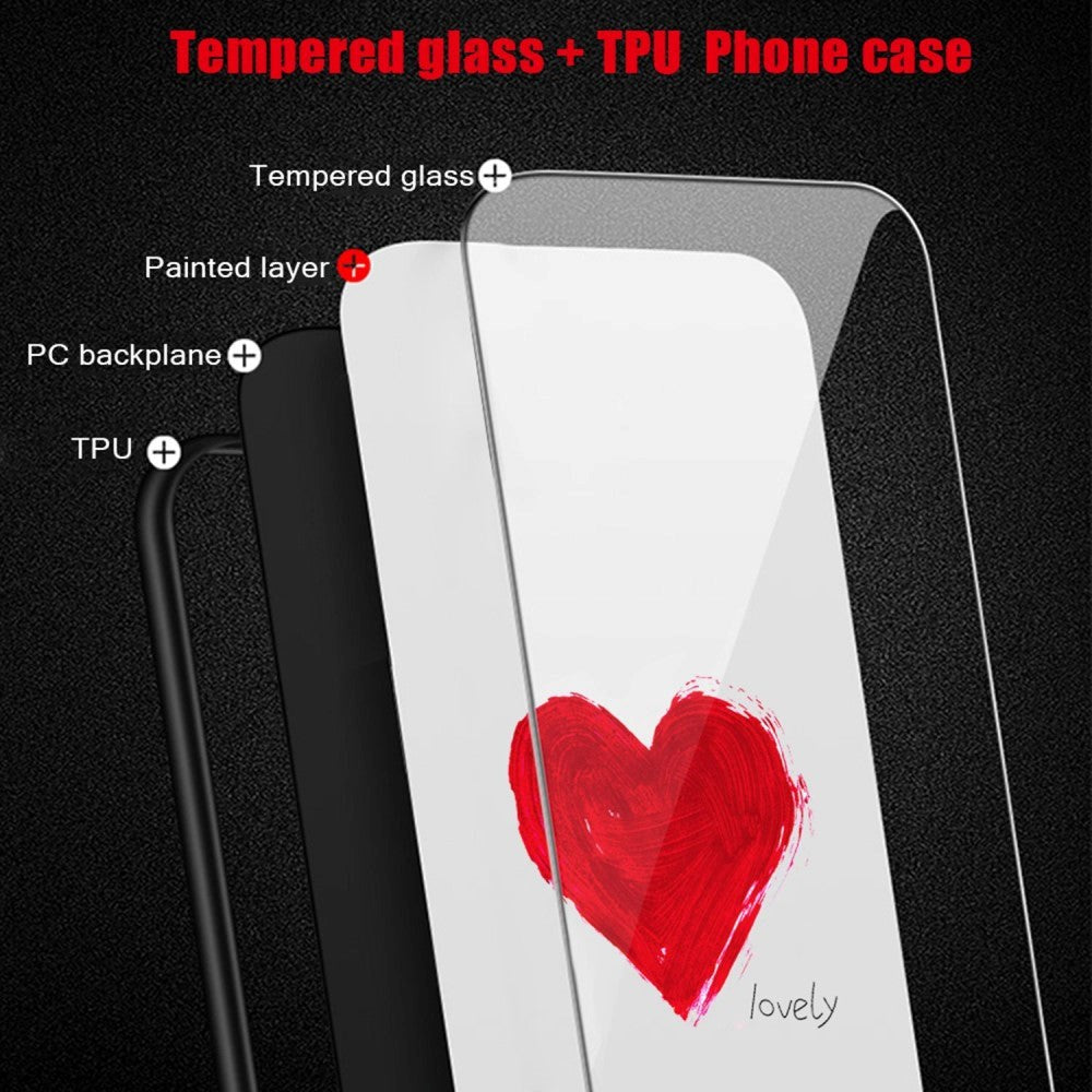 iPhone 14 Case with Tempered Glass Backside - Planet