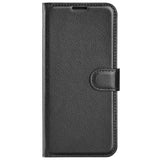 Xiaomi Poco F4 Litchi Leather Flip Cover w. Wallet - Black