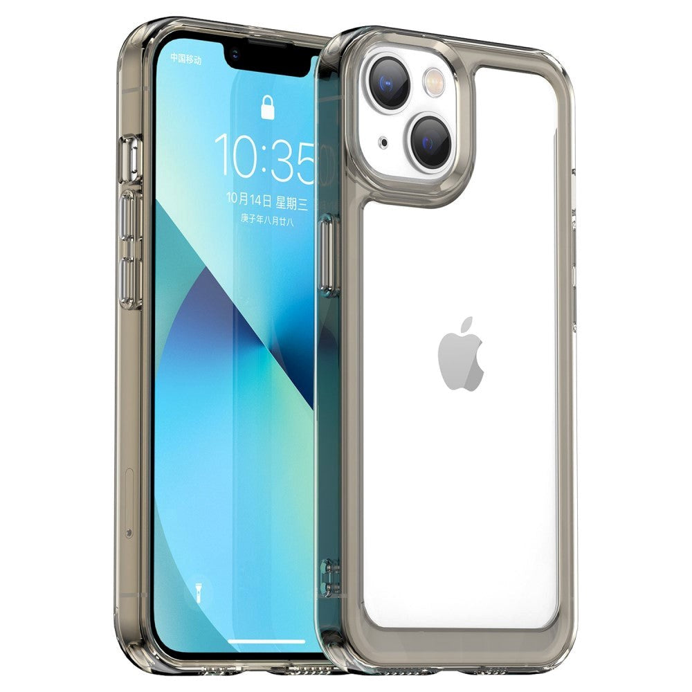 iPhone 14 Acrylic Combo Back Case - Transparent / Transparent Grey