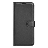 Xiaomi Poco F4 GT Litchi Leather Wallet Case - Black