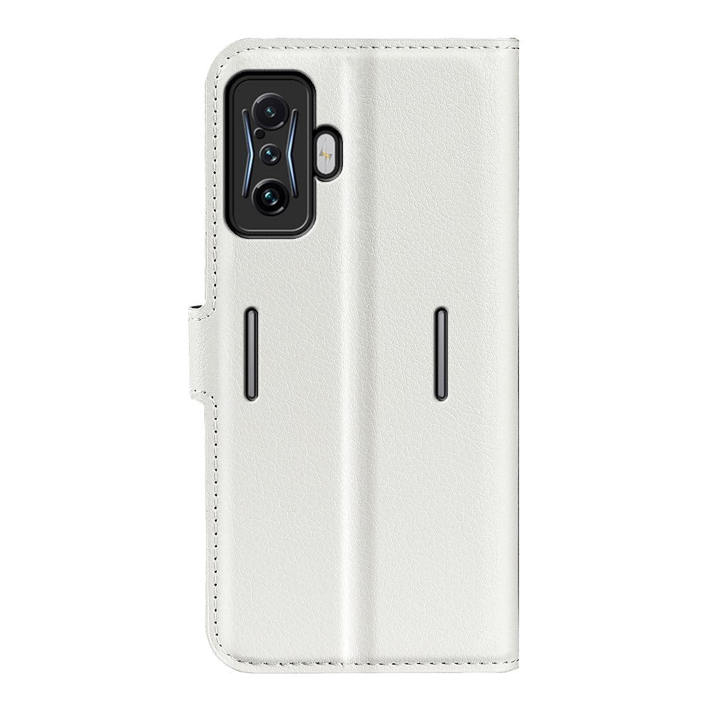 Xiaomi Poco F4 GT Litchi Leather Wallet Case - White