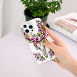 iPhone 14 Pro Flexible TPU Plastic Back Case - Flower Deer