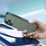 iPhone 14 Pro Hybrid Tough Case w. Card Holder - Army Green