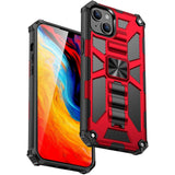 iPhone 14 Hybrid Tough Case w. Kickstand & Magnet - Red