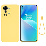 OnePlus Nord 2T (5G) Silicone Case w. Strap - Yellow