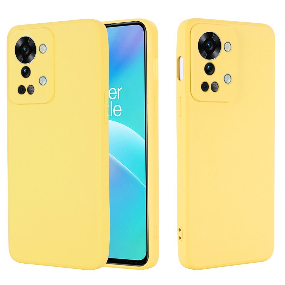 OnePlus Nord 2T (5G) Silicone Case w. Strap - Yellow