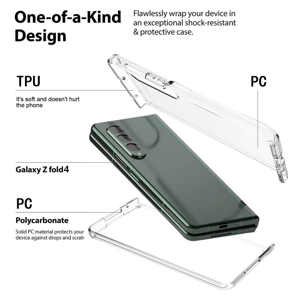 Samsung Galaxy Z Fold4 (5G) Plastic Back Case - Transparent