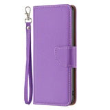 Nothing Phone (1) PU Leather Flip Case with Strap & Card Holder - Purple