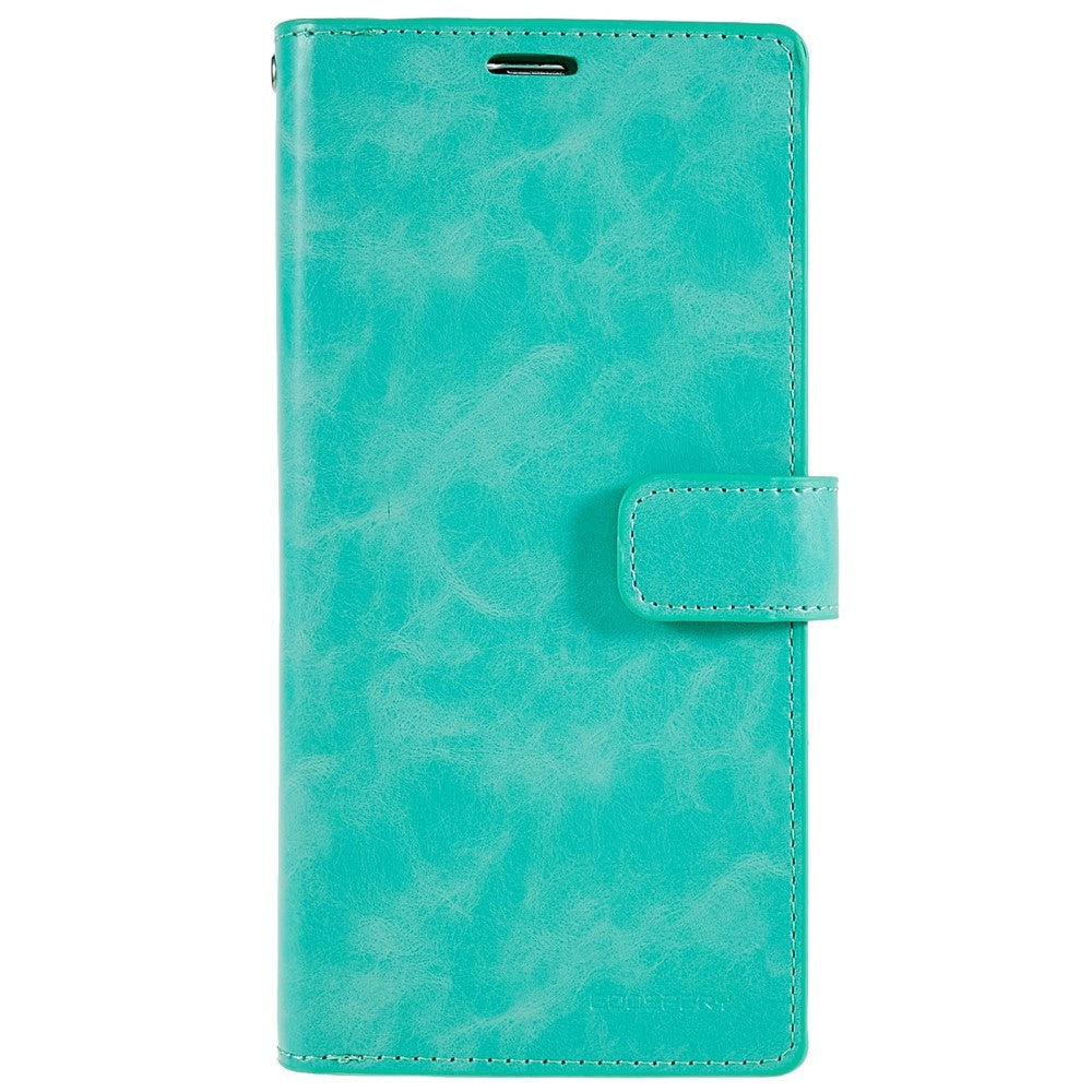 iPhone 14 Pro Max MERCURY GOOSPERY Mansoor Leather Cover w. Wallet - Cyan